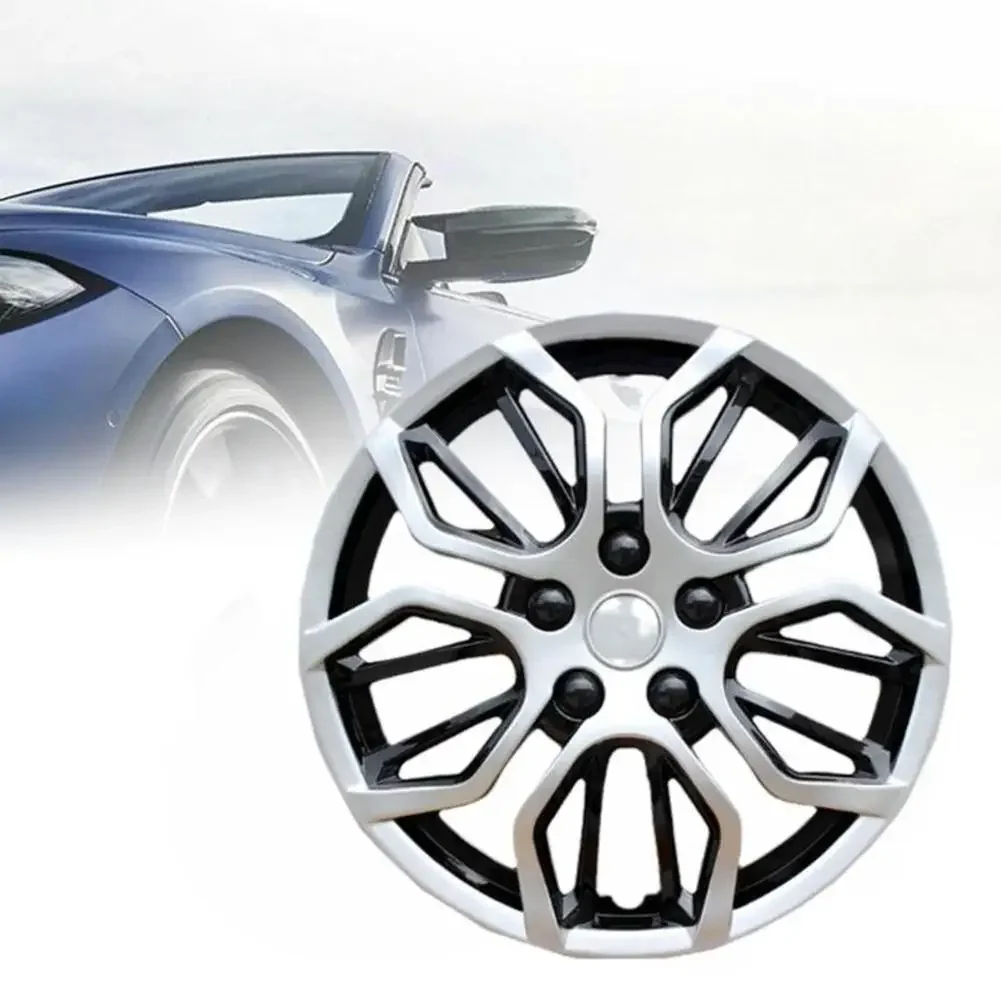 15 Inch Universal Car Wheel Cover Silver Black Wheel Wheel Cover Modification Car Parts Car Accessories