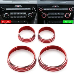 For KIA Sportage QL 2017 Car Air Condition Volume Radio Switch Knob Decorative Ring Sticker AC Control Adjust Trim Cover Styling