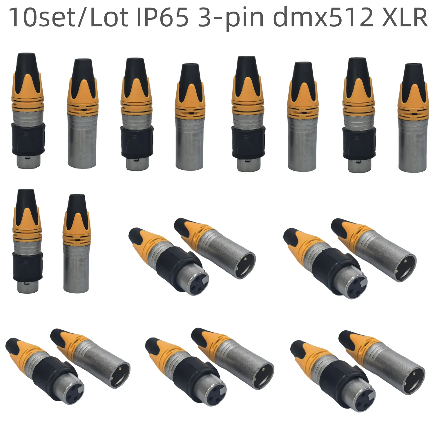 10 مجموعات/3 دبوس DMX512 XLR مقاوم للماء DMX512 كابو IP65 PAR/متحرك رئيس ضوء/LED تنظيف الملحقات #1