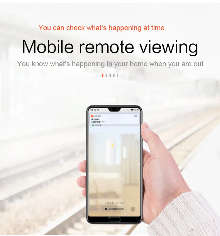 Tuya Smart WiFi Door Sensor Smart Home Open Close Detector Smartlife App Control Notification Compatible with Alexa Google Home