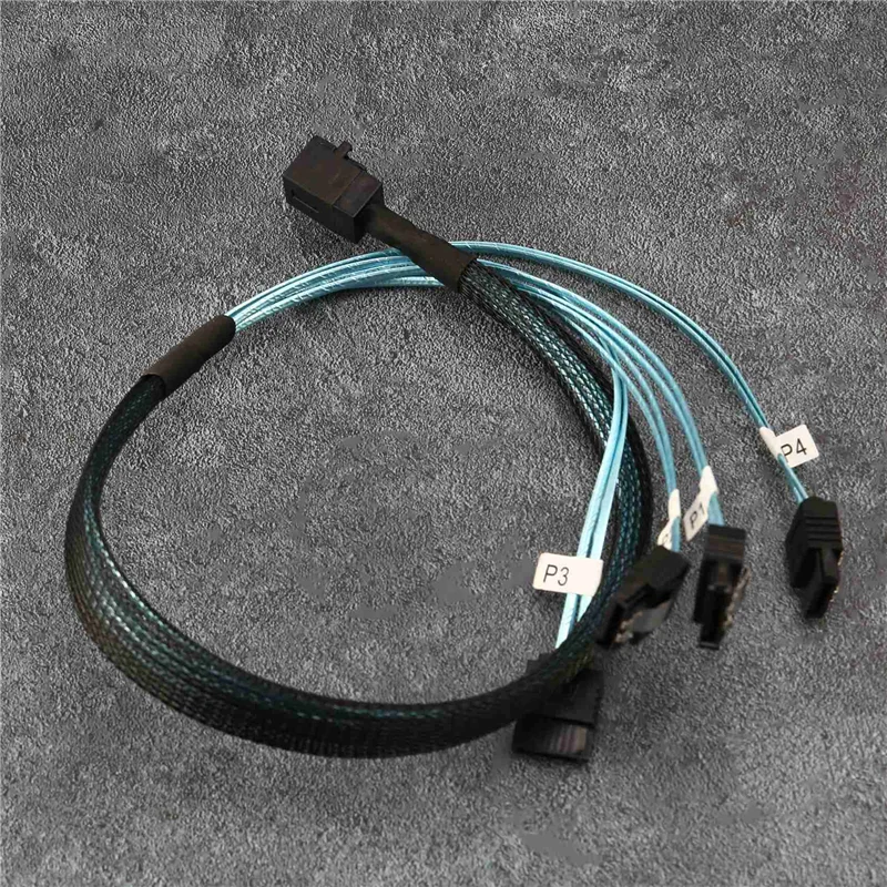 3X внутренний кабель Mini SAS-SATA, SFF-8643 к прямым разъемом SATA, совместимый с жестким диском Raid Controller (1,6 фута)