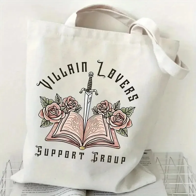 كتاب الأزهار نمط قماش حمل حقيبة المرأة الزهرة البرية والكتب حقيبة تسوق خمر المعلم قابلة لإعادة الاستخدام حقيبة كتف الإناث