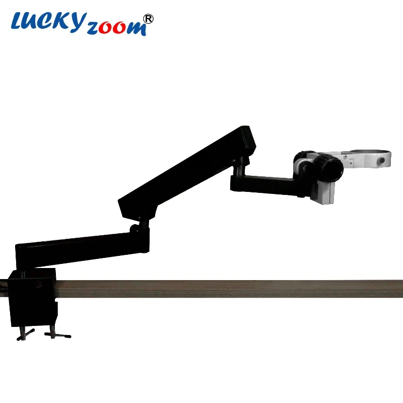 Adjustable Articulating Arm Clamp Microscope Stand 76MM Head Holder For Binocular Trinocular Microscope Table Aluminum Bracket