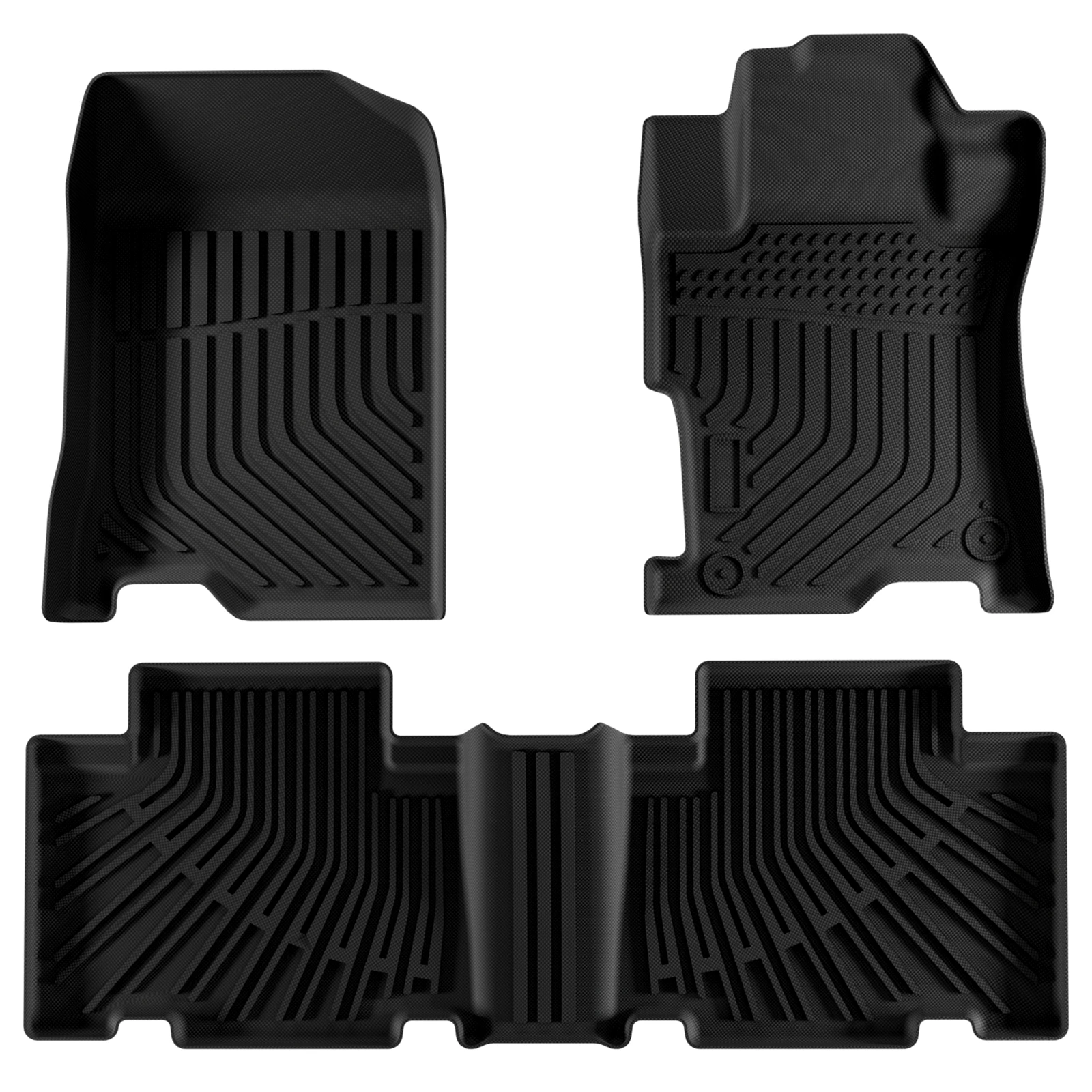 3Pcs/Set Car Floor Mats for Accord 8th Gen 2008-2013 All-Weather Automotive Floor Mats Waterproof Heavy Duty Car Mats Flexible Floor Liners