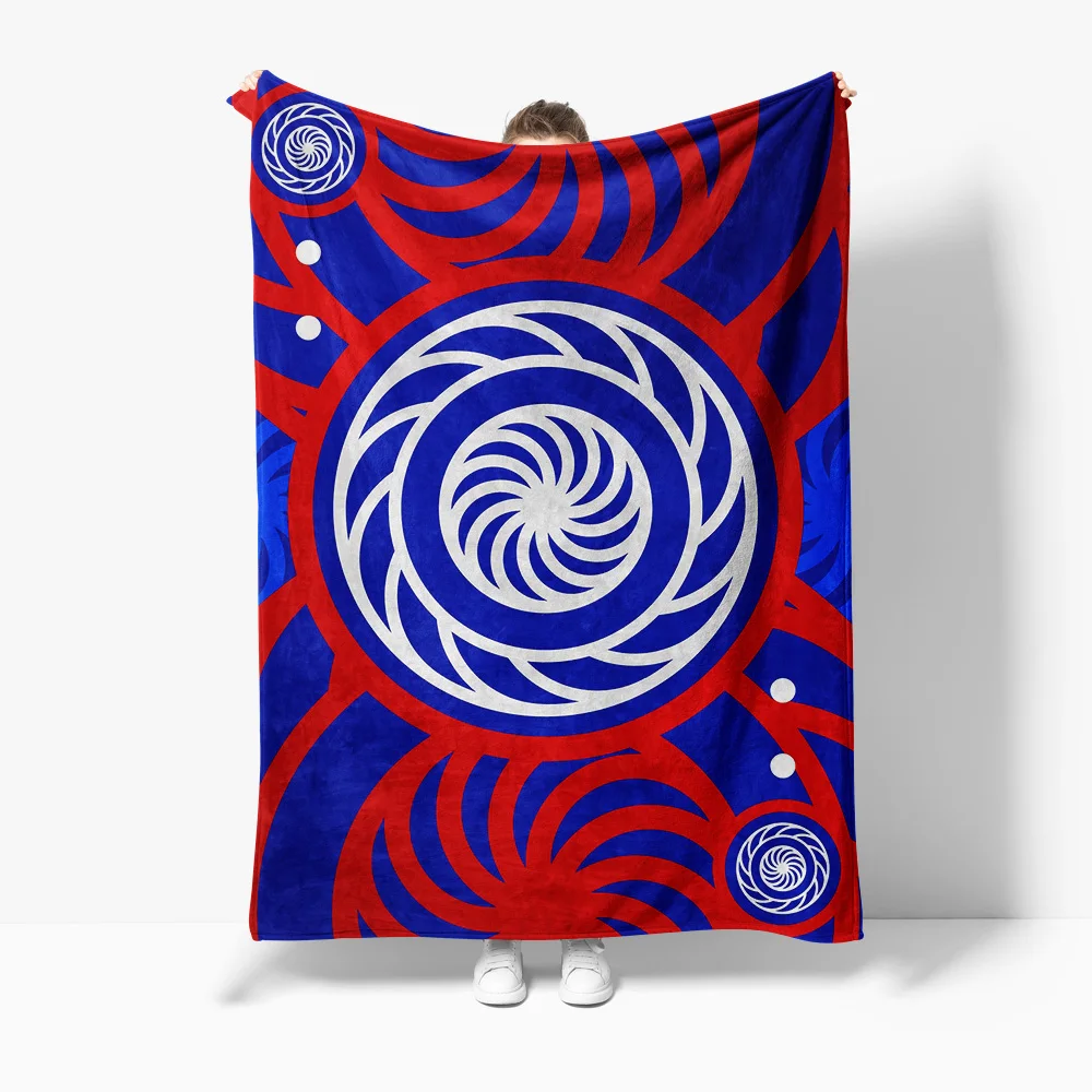 

Vortex Speed Blur Swirl с геометрическим узором, красное, синее одеяло, чехол для дивана-кровати, подарок