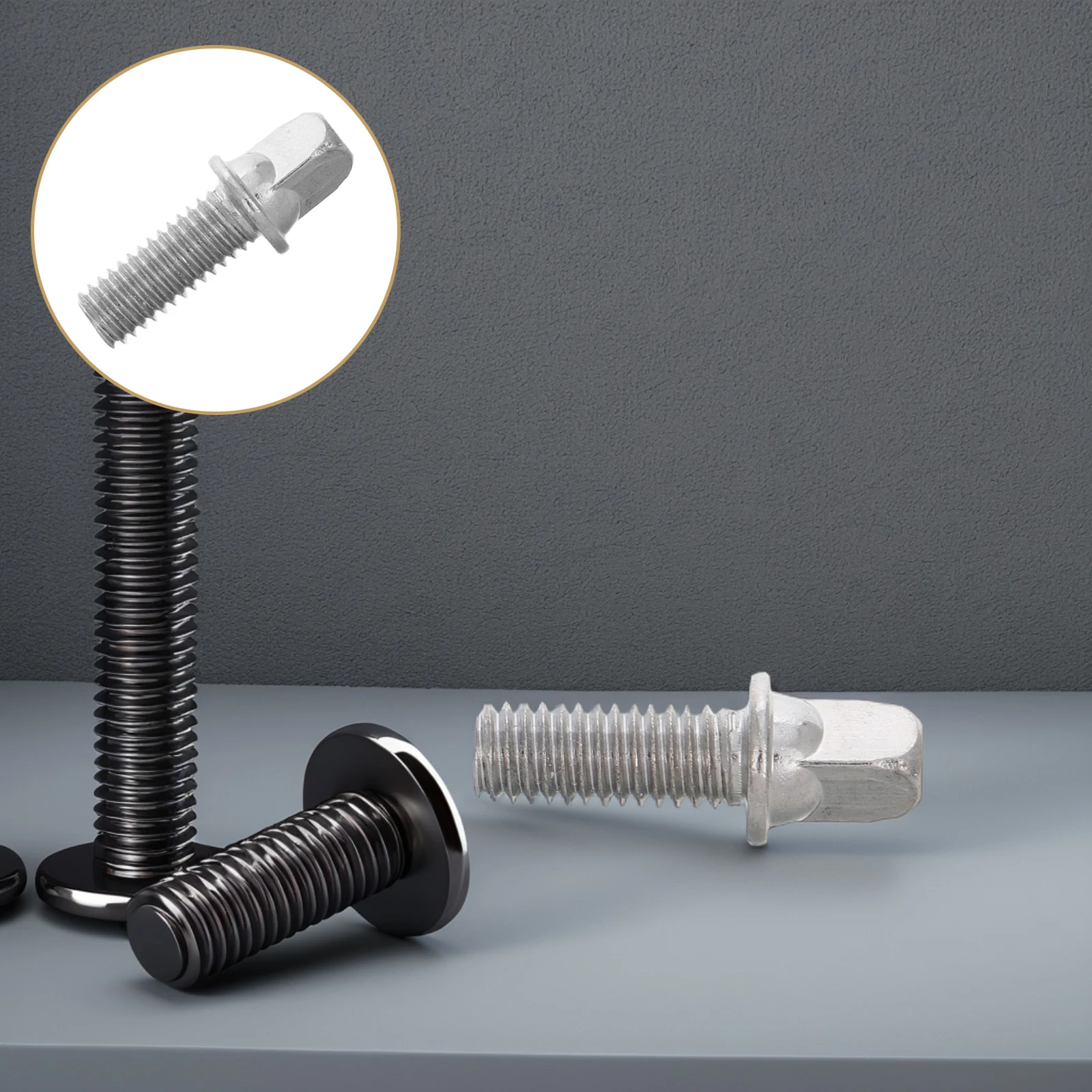 

10Pcs Silver Drum Screws M6x15mm Precision Fit for Electronic Drum Sets Snare Drums and Percussion Equipment Reliable Connection