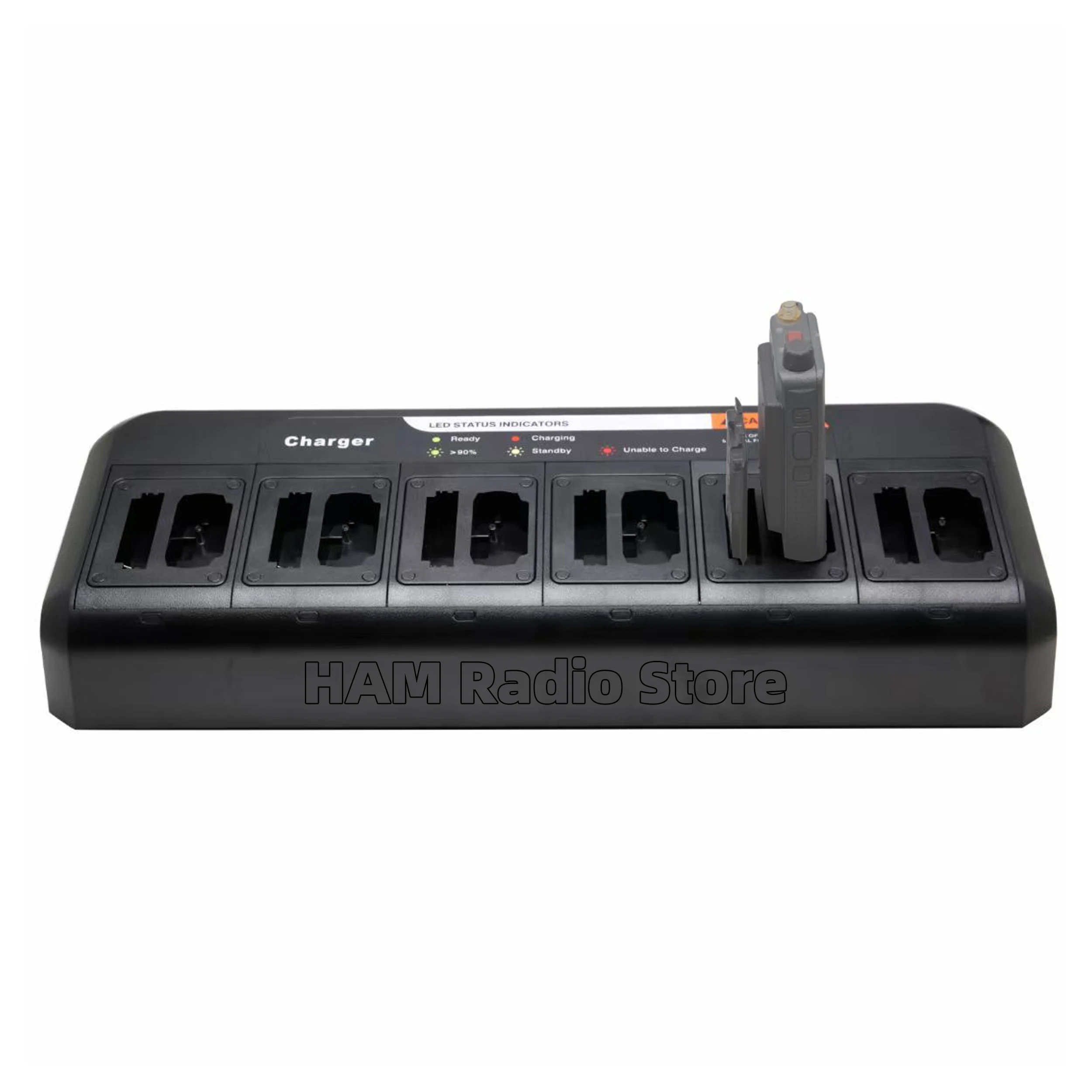 Pengisi Daya Enam Jalur 6-Kantong Pengisi Daya Multi-Unit untuk Radio Dua Arah Airbus EADS Cassidian TH1N Walkie Talkie EADS TH1N Pengisi Daya Enam Jalur