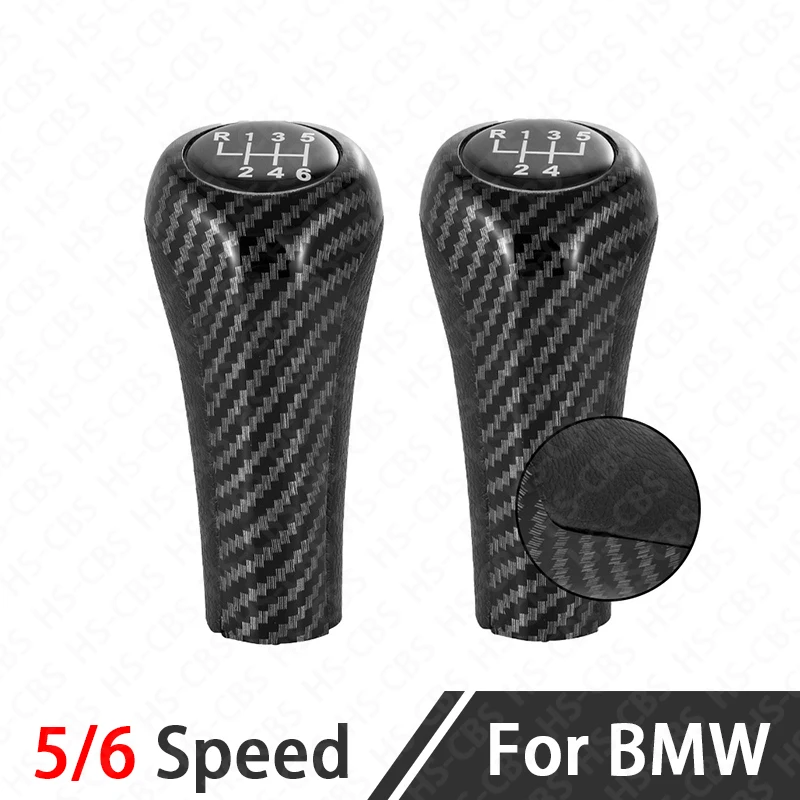 

5/6 Speed Car Shifter Knob Head Carbon Fiber Pattern For BMW 1 3 5 6 7 Series X1 X3 X4 Z4 M4 E28 E30 E32 E36 E38 E90 E92 F20 F25
