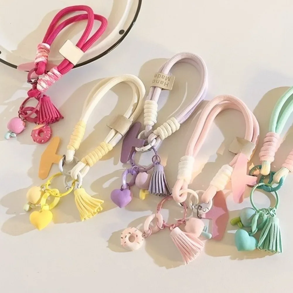

Creative Tulip Star Phone Lanyard Kawaii Heart Phone Strap with Gasket Patch Key Ring Earphone Pendants Anti-Lost Phone Straps