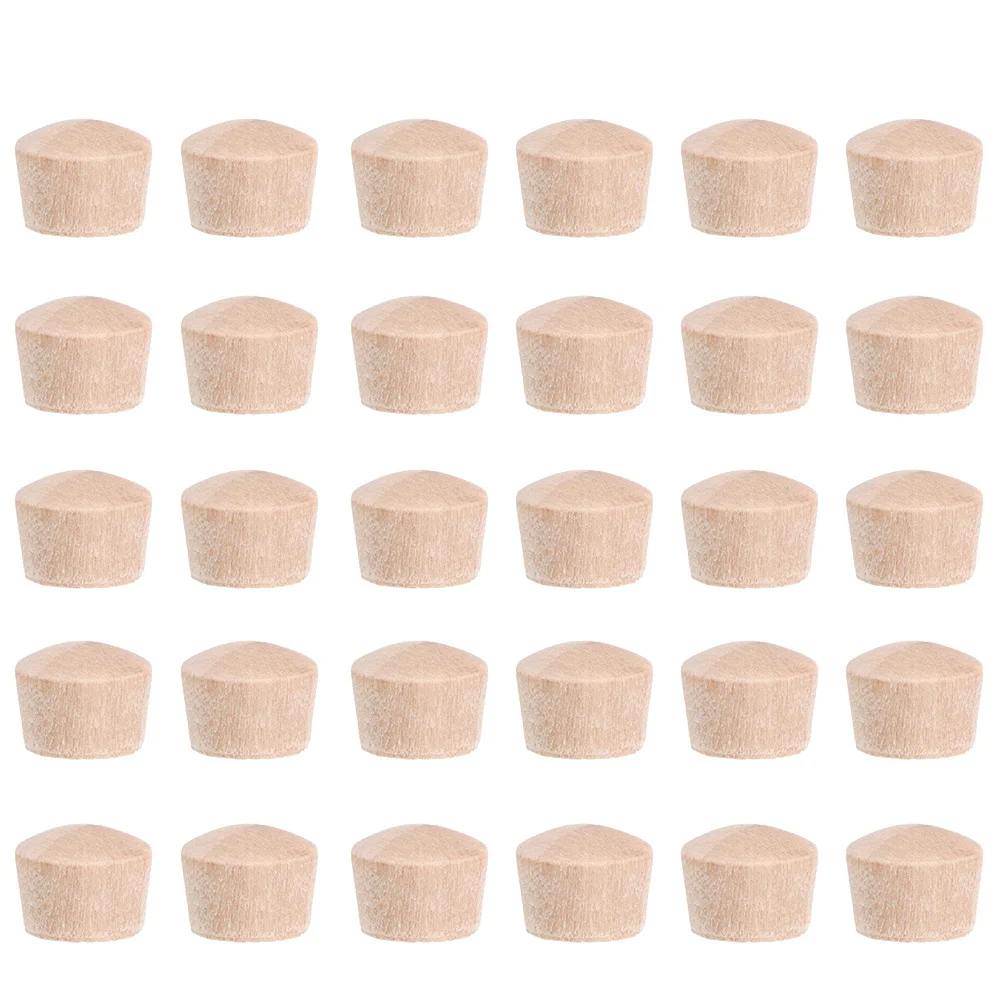 300 قطعة المقابس الخشبية الأثاث الصلب المقابس قبعات أزرار ل ثقب المسمار ملء أجزاء استبدال الزخرفية غطاء الخشب الزخرفية