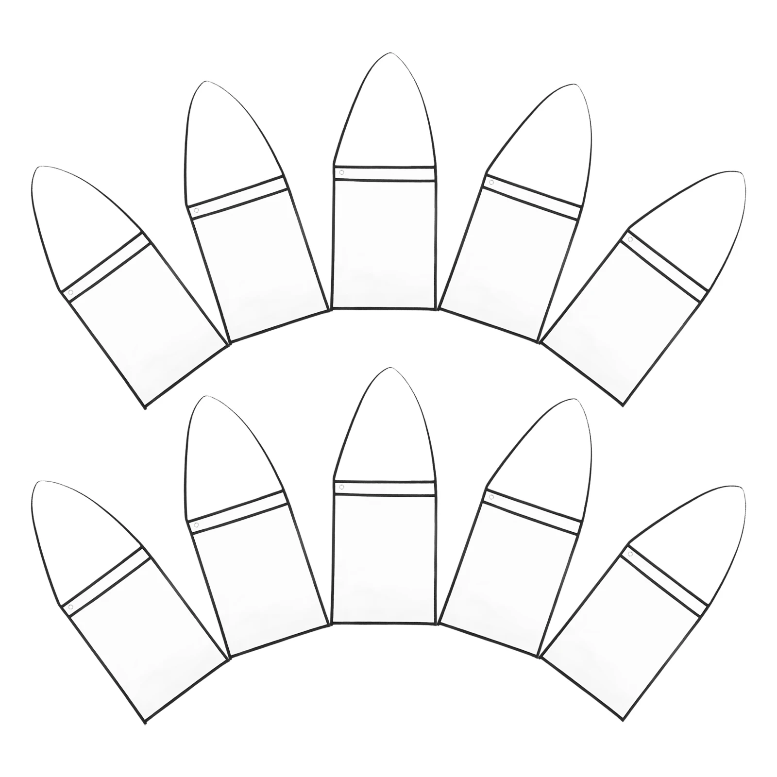 10 قطعة حاملي تذكرة العمل المعلقة أصحاب المستندات البلاستيكية الشفافة القابلة لإعادة الاستخدام الجاف محو تذكرة الأكمام حزام مكتب المدرسة المنظم