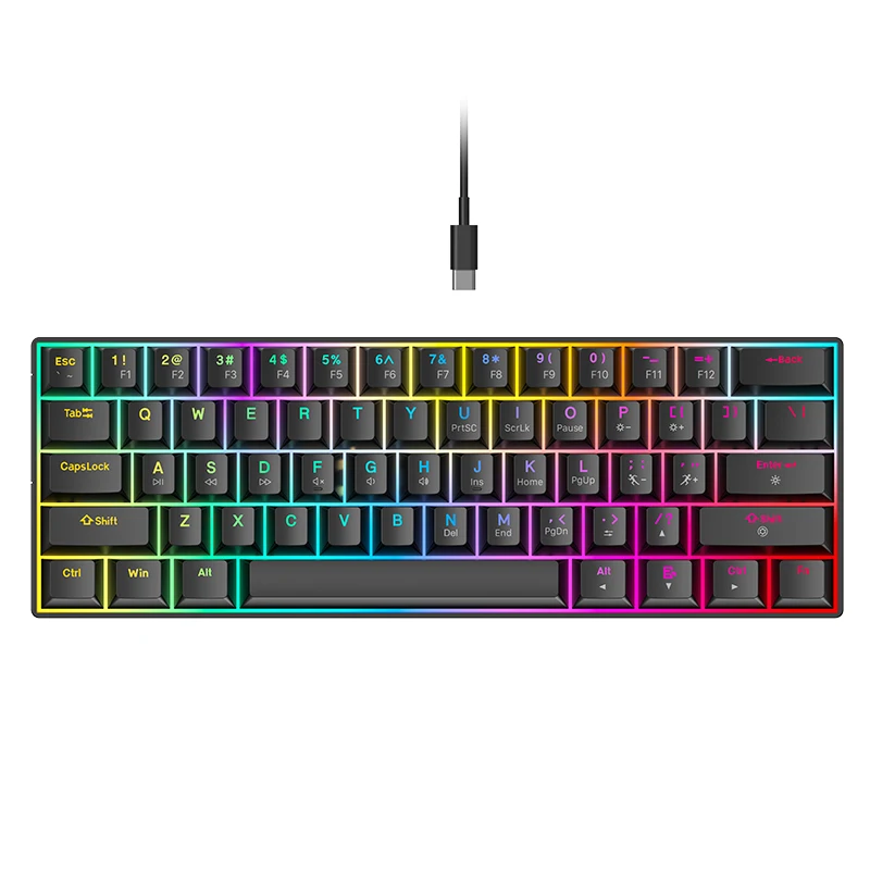 

Jomaa Проводной игровой механический контроллер клавиатуры для игрового игрового контроллера Клавиатура RGB с возможностью горячей замены