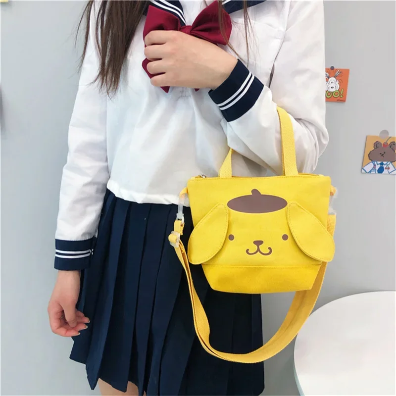 Sanrio Cinnamoroll-Bolso de hombro de dibujos animados Kuromi, bandolera Kawaii My Melody, mochila bonita para estudiantes, regalos para niños, Juguetes