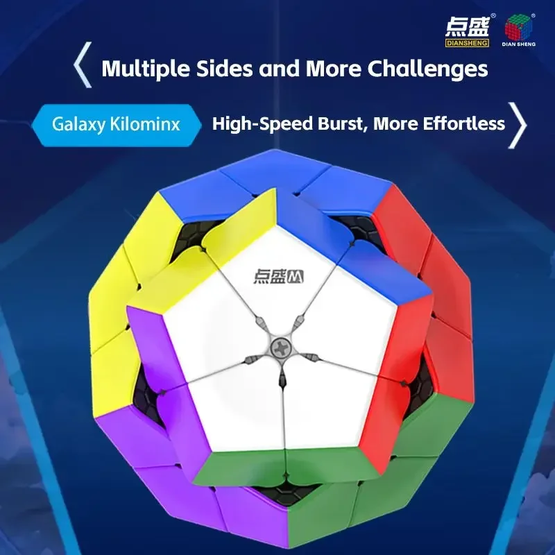 [Picube] DianSheng Galaxy Kilominx M Magnetic 2x2 Megaminx Stickerless Twisty Puzzle Magic Cube Teenager Intelligence Toy Brain