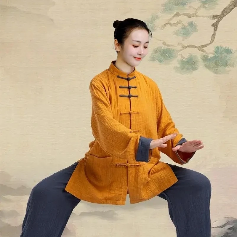 2026-chinese-kungfu-tai-chi-clothing-martial-arts-taijiquan-uniform-thicken-cotton-linen-tops-pants-tai-chi-training-exercise