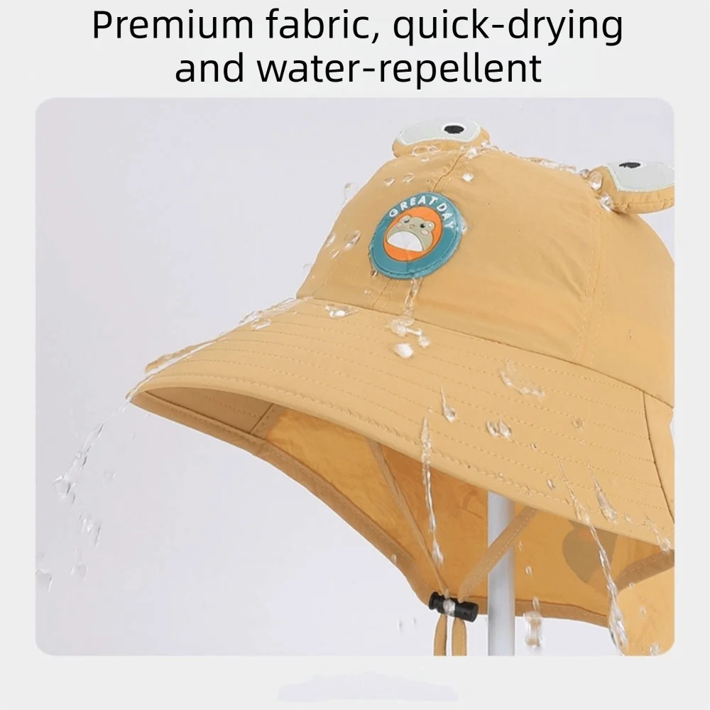 

Детская панама с широкими полями и свистком, складная, с защитой от солнца, тонкая, УФ-стойкая, с мультяшным рисунком