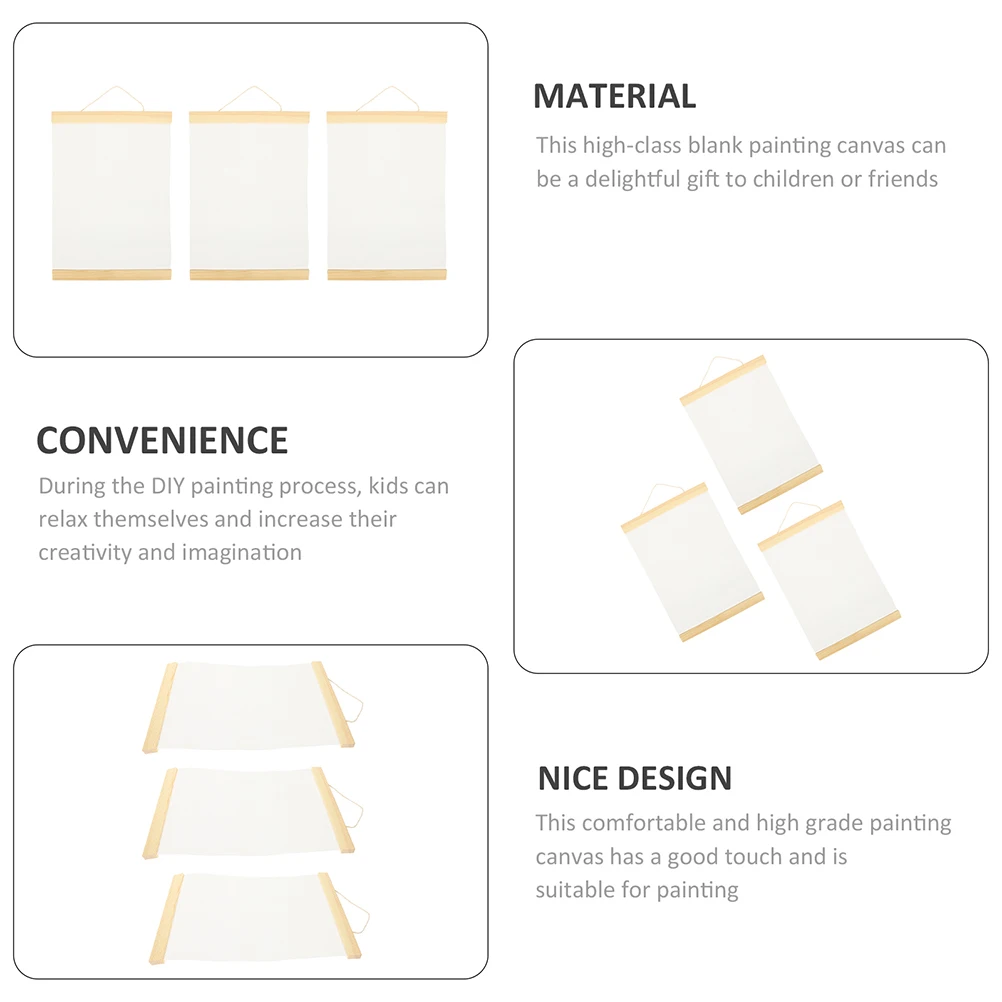 

3 Pcs Children's Graffiti Canvas Convenient Painting Frames Other Drawing Paper Boards Panel