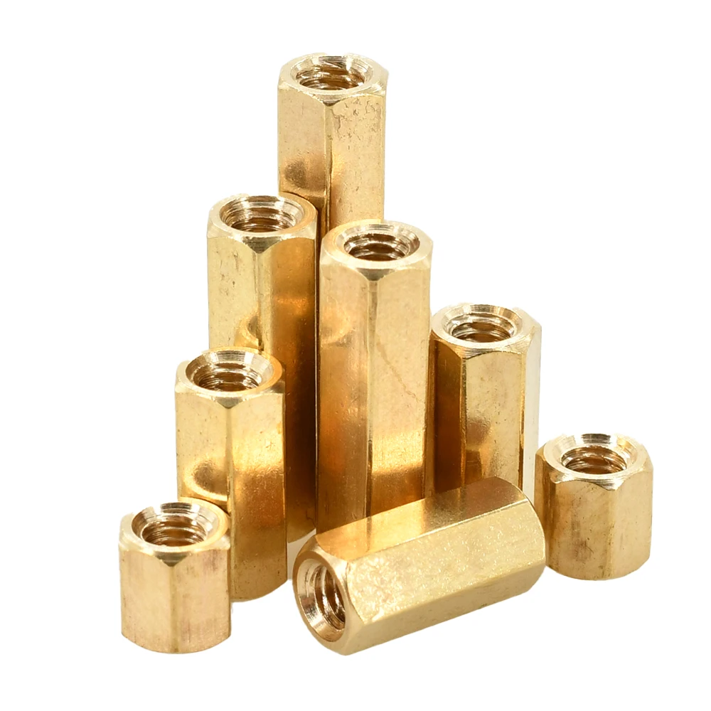 M2 M2.5 M3 M4 M5 Double Pass Hex Brass Male Female Standoff Board Pillar Hexagon Thread PCB Motherboard Spacer Nut Hollow Column