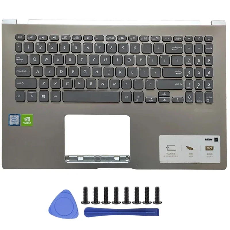 Imagem -03 - Portátil Palmrest Superior Case Eua Teclado para Asus Vivobook15 X509 X509fa X509fb X509fj 95 Novo