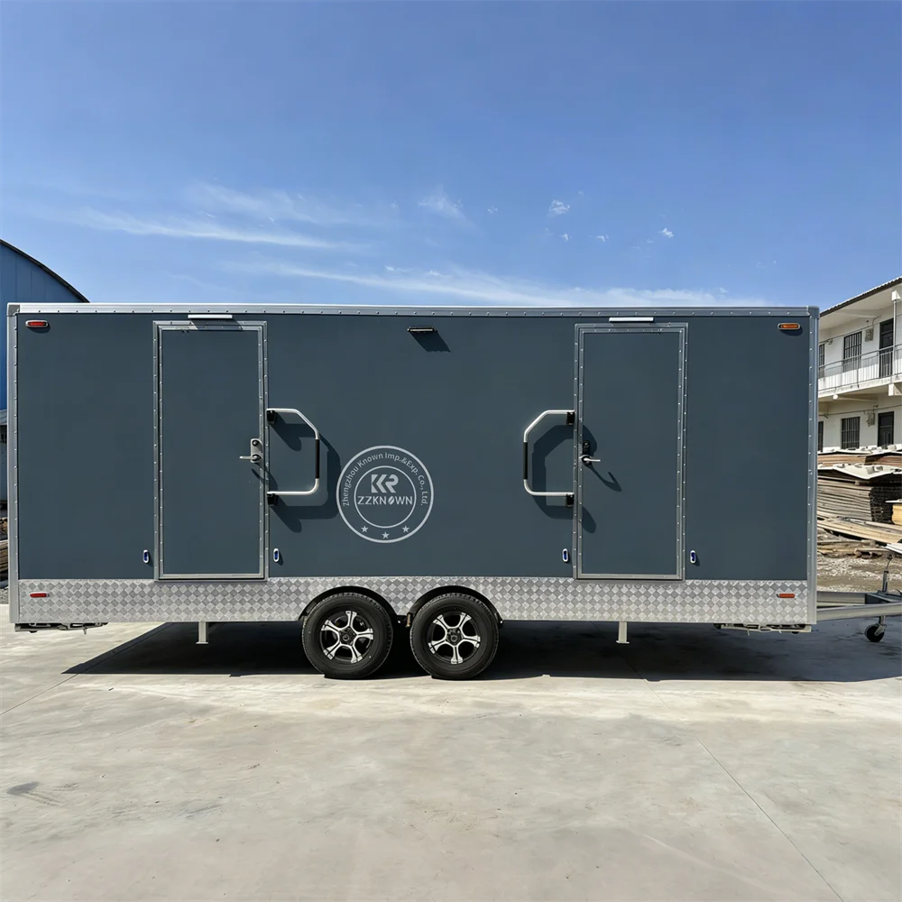 

Мобильный переносной туалет-прицеп класса люкс, сборный санузел с баком для воды