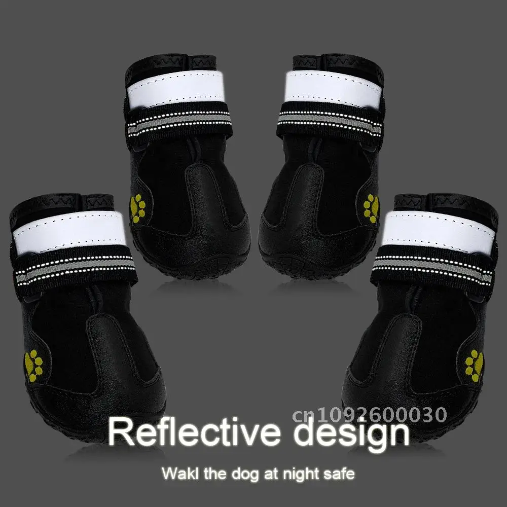 Reflective Dog Shoes Socks Winter Dog Boots Footwear Rain Wear Pitbull Anti Medium Shoes Dogs for Large Non-Slip Skid Pet