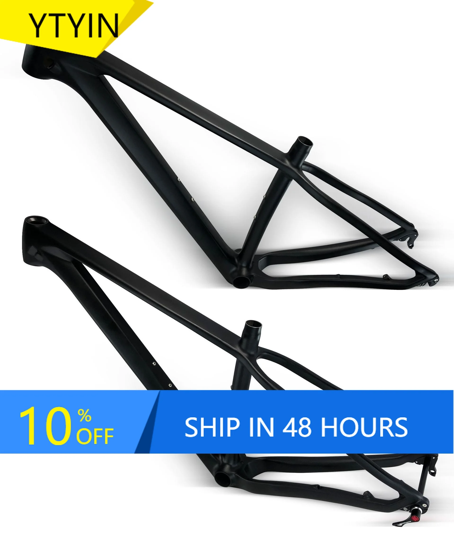 

YTYIN M5 Carbon Fiber Mountain Bike Frame Thru-axle 142mm Black 27.5/29" MTB Bicycle Frames Bike Accessories