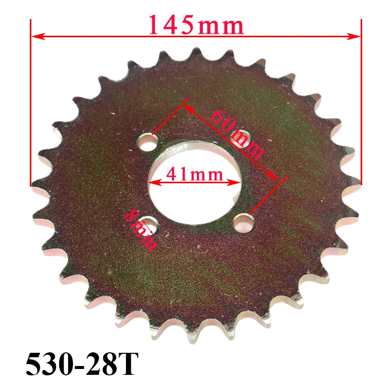 

530 Chains 28 Tooth Motorcycle Sprocket Motorcycle Accessories Steel Drive Gear For Dirt Bike ATV Scooter Pit Bike