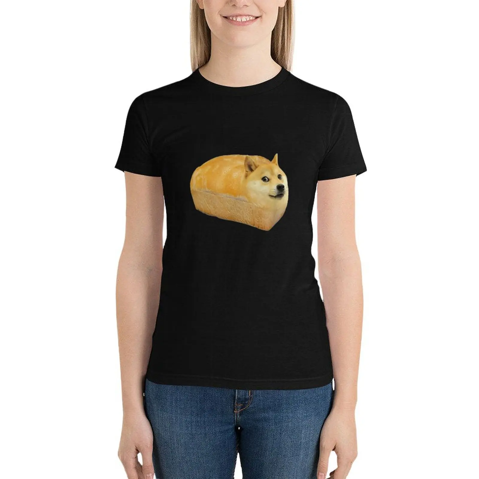 Fashionhiba Inu Doge Bread Meme Dog t-shirt tees abbigliamento estivo t-shirt anime per donna cotone