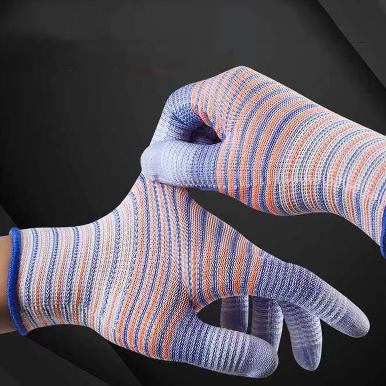 10PCS Zebra Stripe Gloves Horticultural Anti slip and Wear resistant Men\'s and Women\'s Work Labor Protection Gloves