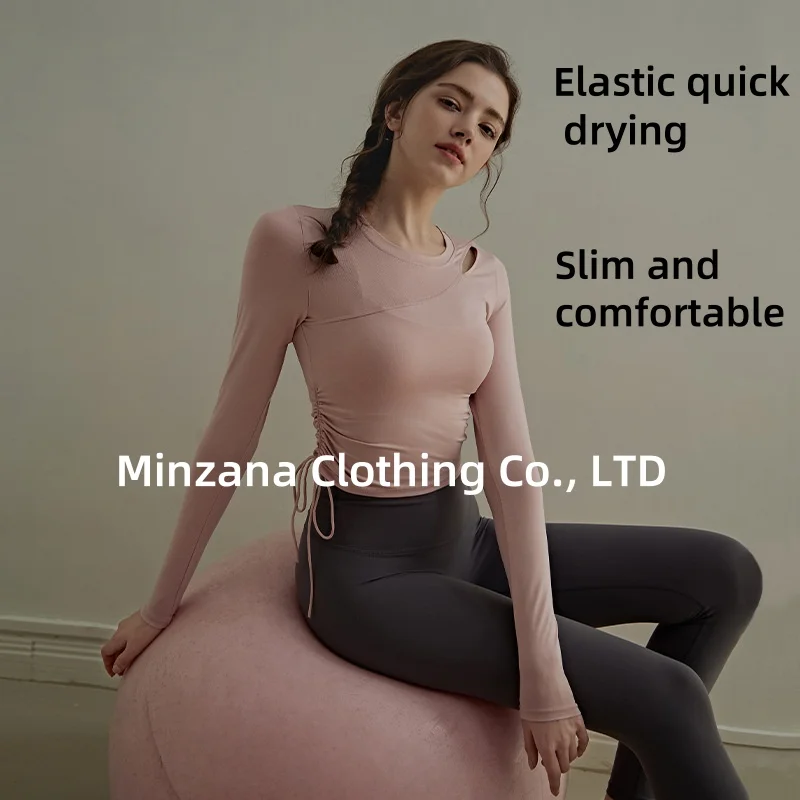 

Long Sleeve Yoga Clothes Women 2024 Sportswear Woman Gym Running Blouses Shirts Sports Tops Fitness T-shirt Workout Gym Clothing