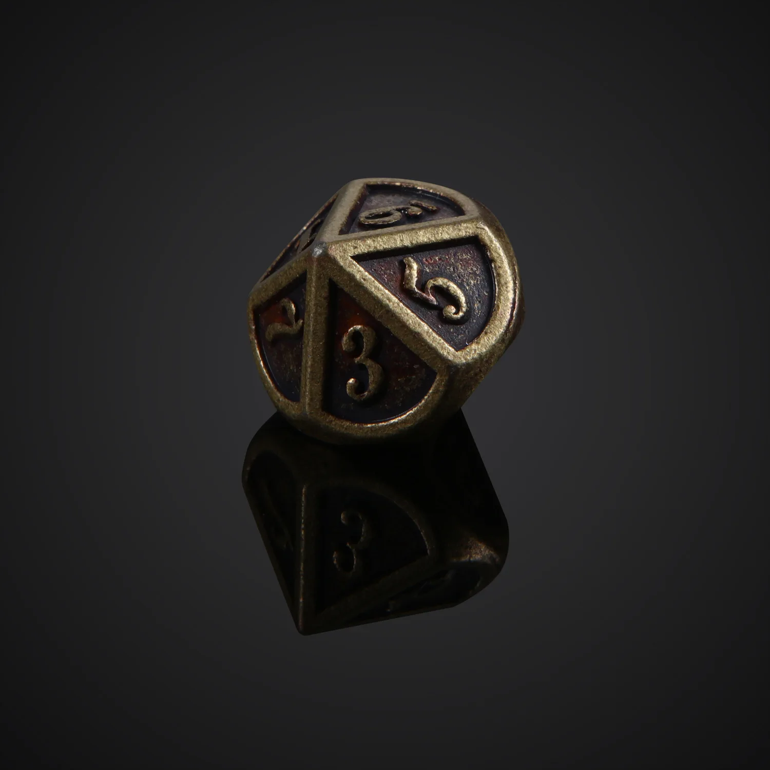 7PCS Metall Polyedrische Würfel Bronze DND Spiel Würfel für RPG Dungeons and Dragons DND RPG MTG D20 D12 D10 D8 D6 D4 Tisch Spiel – Detail 5