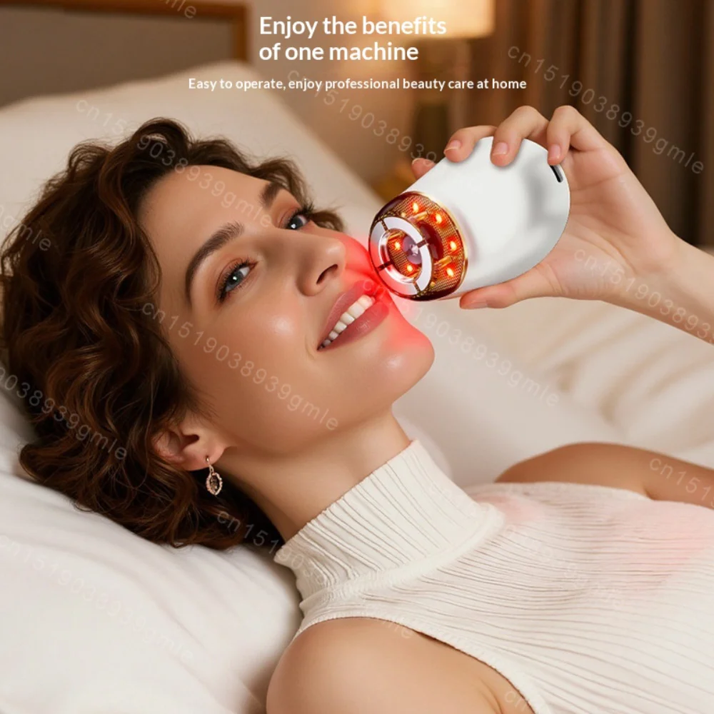 Ems مكركرنت مدلك الوجه عالية التردد رفع جهاز تجميل الوجه 7-ألوان Led العلاج لرفع الجلد وثبات