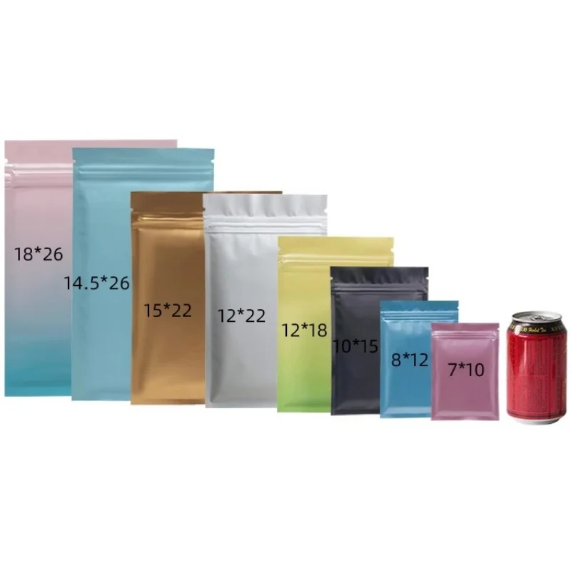 

100PCS Matte Black Aluminum Foil Ziplock Packaging Bag DIY Food Beaf Drip Coffee Powder Tea Sugar Candy Gifts Storage Pouches