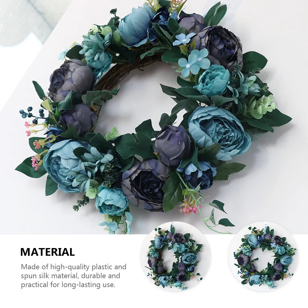

1Pcs Simulation Peony Wreath Artificial Peony Hanging Garland Suitable for Wedding Garden Church Holiday Home Office Decor