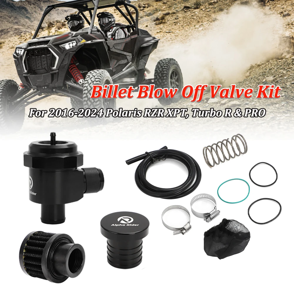 2016-2024年式ポラリスrzr-xpt、ターボr、およびプロターボモデル用の新しいビレットブローオフバルブキットbov。