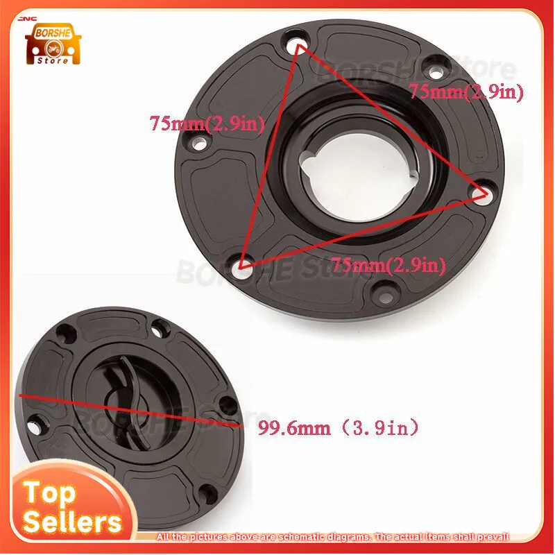 2026 مناسبة لغطاء الخزان للدراجة النارية RS125 RS250 Shiver 750 RSV 1000 Tuono