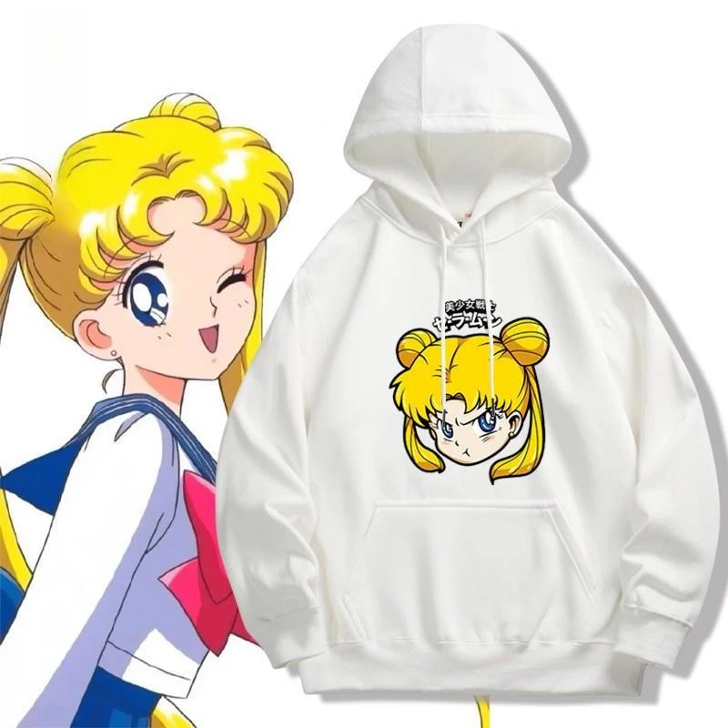 

Сейлор Мун, вода, ледяная луна, японская горячая новинка, анимация, жизненная сила, свитер с капюшоном и двумерным принтом, свободная толстовка с капюшоном, студенческий прилив