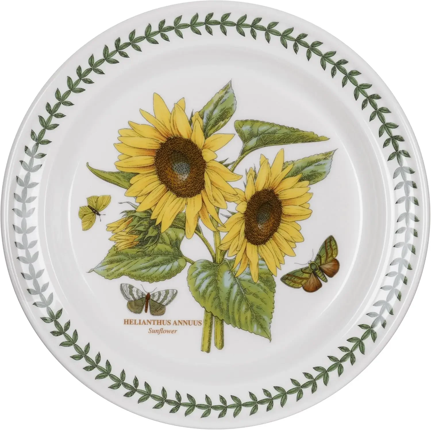 Ceramic Tableware Set Botanic Garden Dinner Plate Sunflower Motif Set of 6 10.5