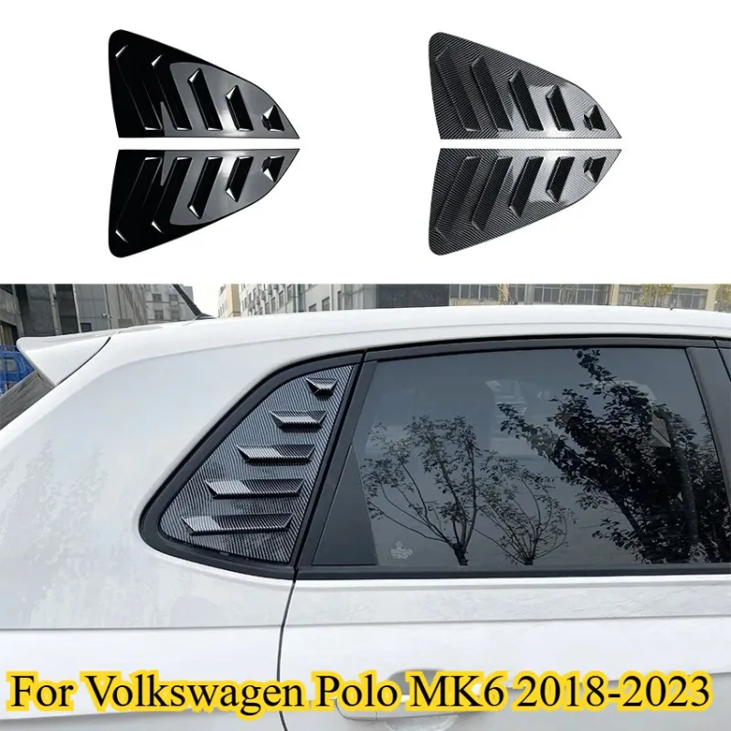 

Car Rear Side Window Louver Air Vents Windshield Decoration Cover For Volkswagen Polo MK6 2018 2019 2020 2021 2022 2023