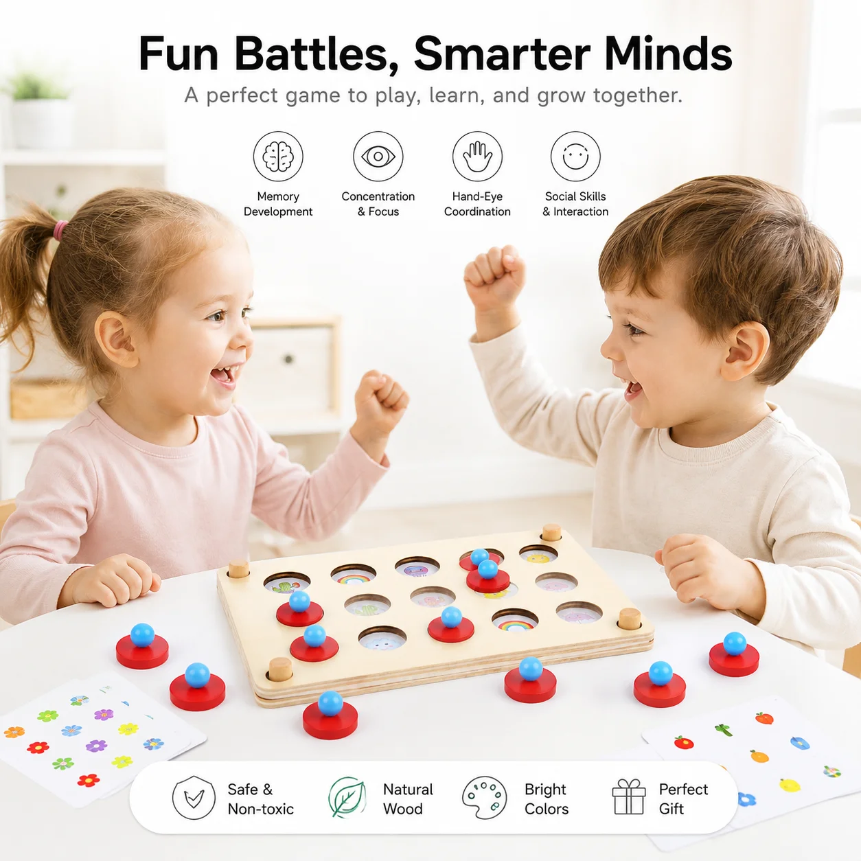 Memory Chess, Children's Educational Toys, Concentration Training, Thinking Logic Development, Montessori Education