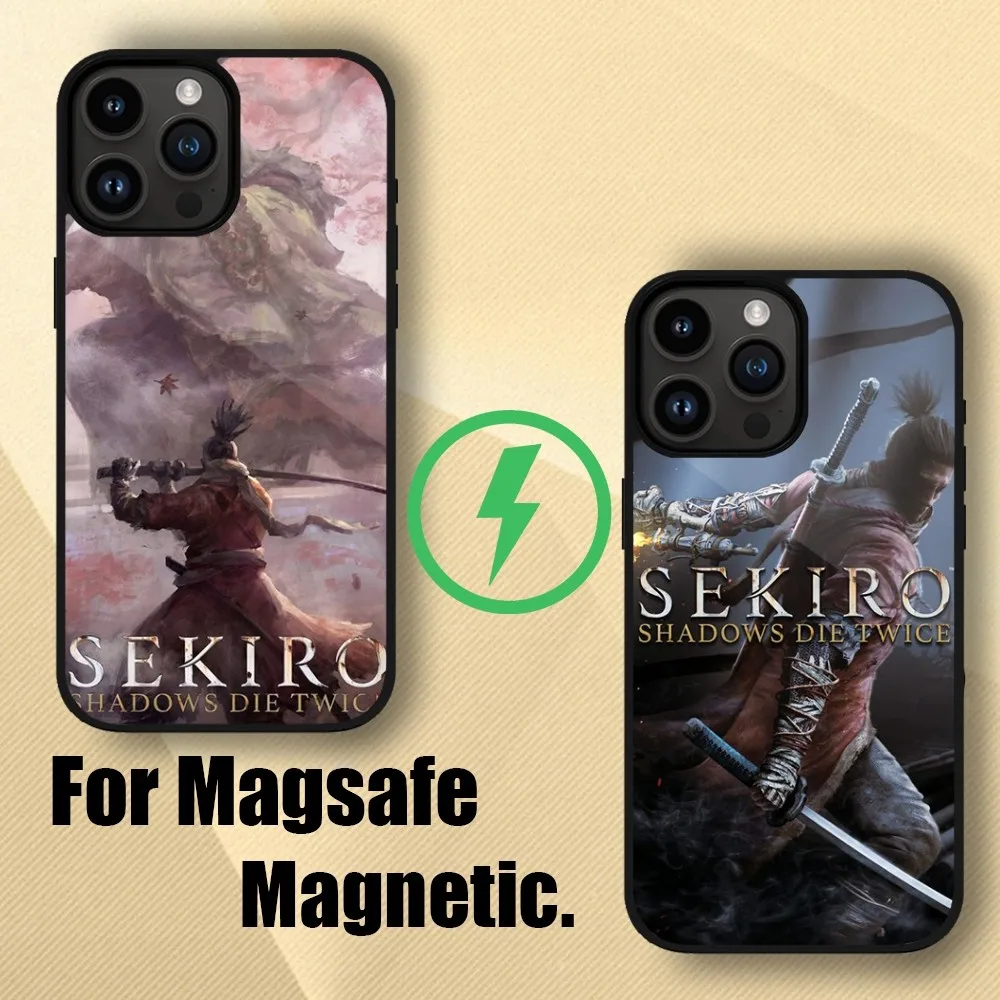 

Game S-Sekiro Shadows Die Twice Phone Case For iPhone 15 14 13 12 11 Pro Max Plus Phone Wireless Magnetic Magsafe Charging Shell