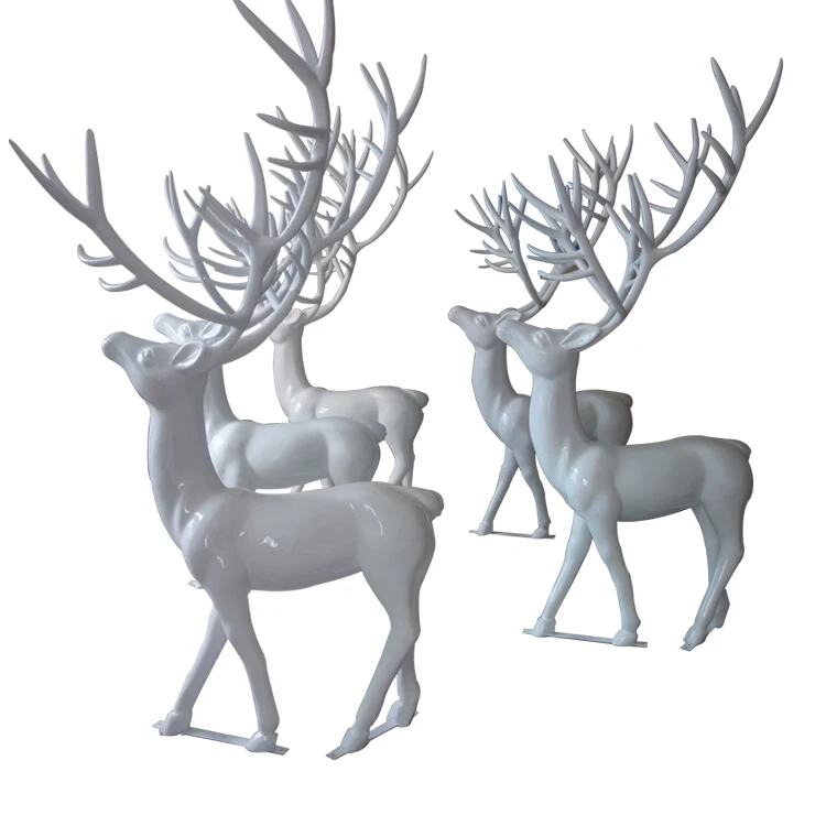 Decorative Home Crafts Resin Animal Creative Fiberglass Deer Statue