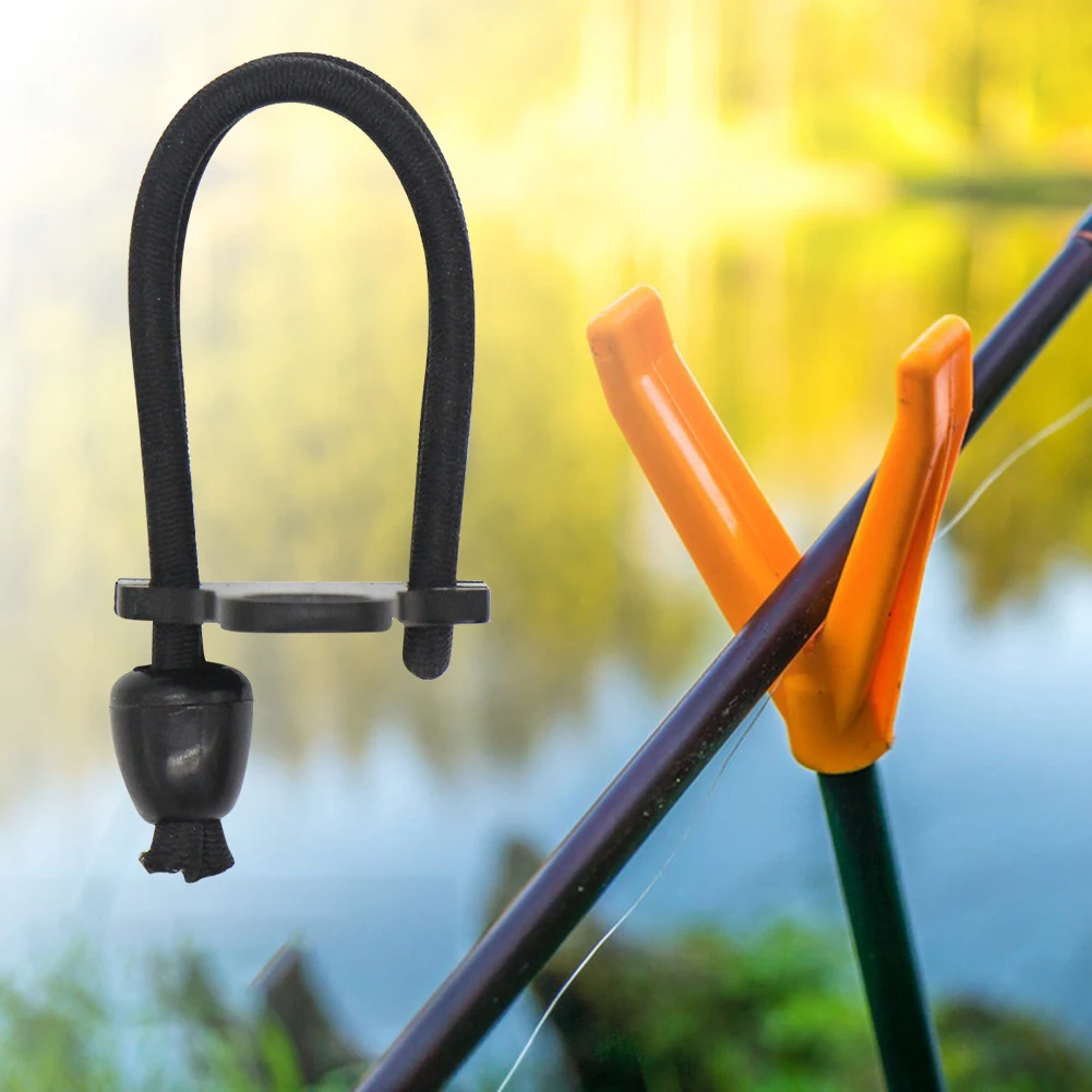 1 قطعة قفل قضيب صيد سمك الشبوط يمنع السقوط قضيب الصيد تحديد حزام ملحقات صيد سمك الشبوط