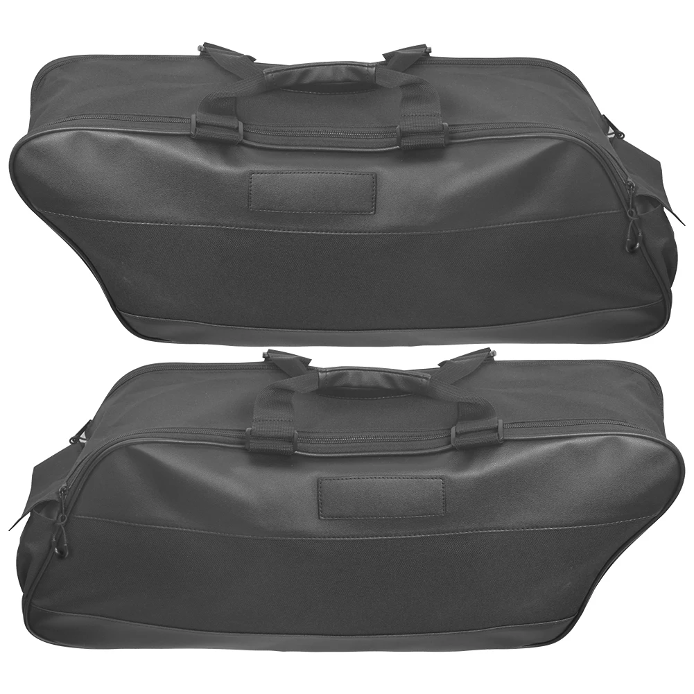 Schwarze Motorrad-Satteltasche, Gepäcktasche, weiche Rack-Liner-Satteltasche für Harley Touring Road King Electra Street Glide Ultra Tour 93-23 – Detail 4