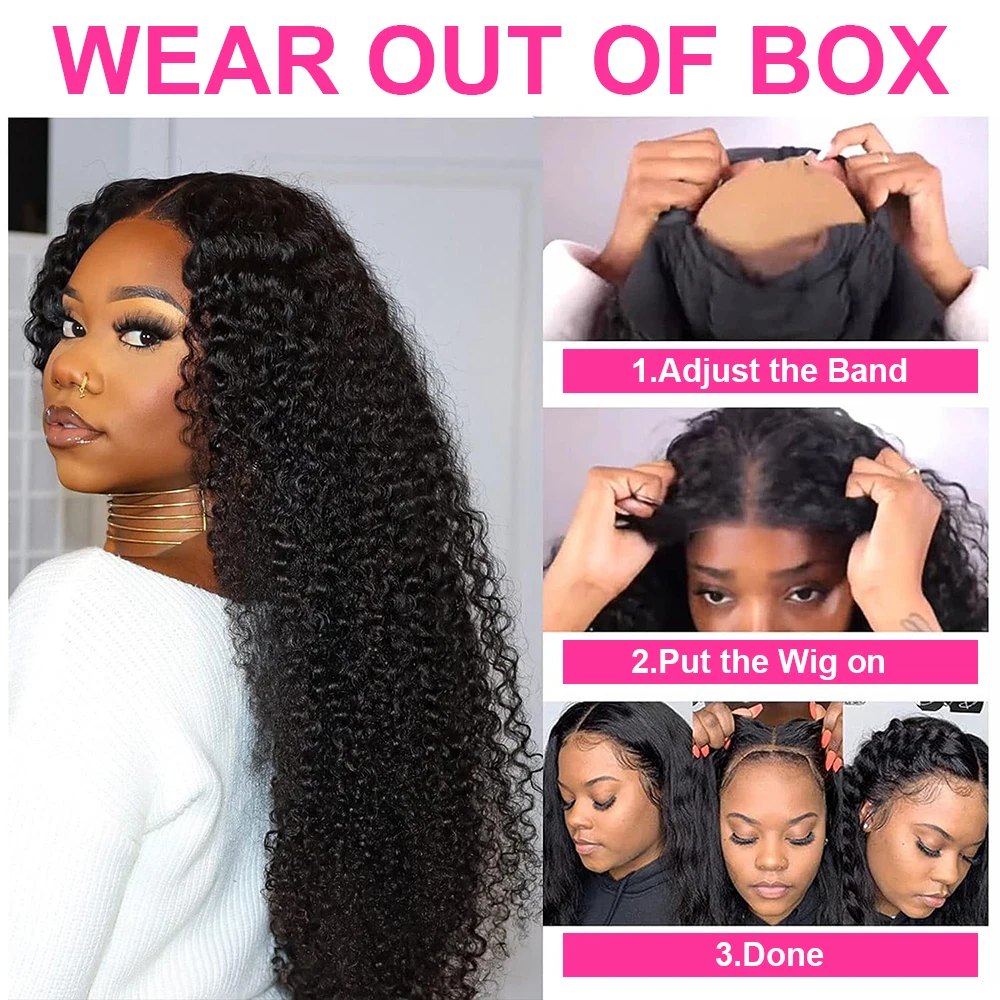 CEXXY 250%  Pre Cut Deep Wave 13x4 Glueless HD Lace Frontal Wigs For Women Curly 7x5 Glueless Preplucked Human Wigs Ready to Go