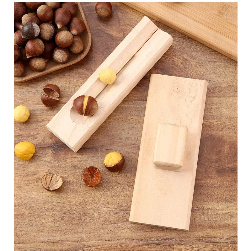 

home cross open chestnut tool cone openerschestnut artefacts solid wood peeling rawchestnut lotus seedmachineWooden walnutopener