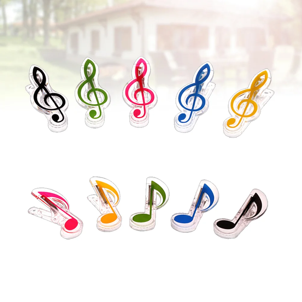 

10pcs Music Case Piano Music Holder Plastic Grip Colorful Music Case for Pianist Music Lover music notes