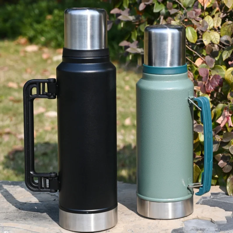 

Супер большая емкость с краской, креативная чашка-термос, ручка из нержавеющей стали 304, горячий чайник, портативная термос, изолированная чашка-термос