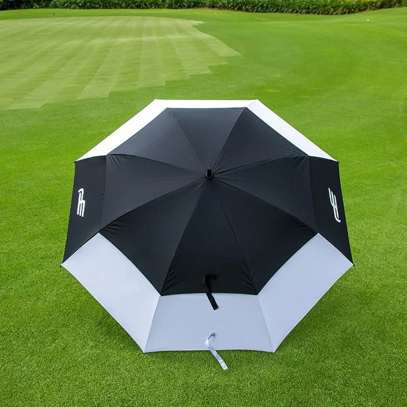 Ombrello da golf automatico LargeDoubleLayer antivento, resistente all'acqua e protezione solare UV, robusto, durevole e spazioso per 2-3 persone