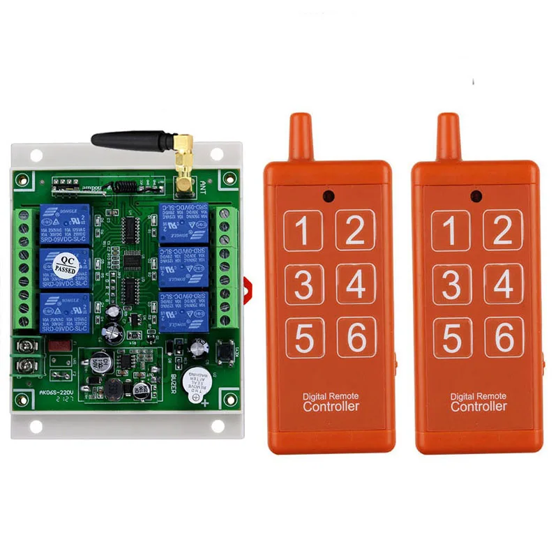 تيار مستمر 12 فولت 24 فولت 36 فولت 48 فولت 6CH rf التحكم عن بعد التبديل اللاسلكية التتابع استقبال تحكم usb قابلة للشحن للمرآب \ الباب \ LED \ لمبة
